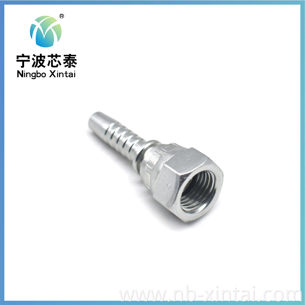 China Hydraulic Fittings Female 37 Degree Cone 26711 Hose Crimping Fitting Carbon Steel Pipe Fitting